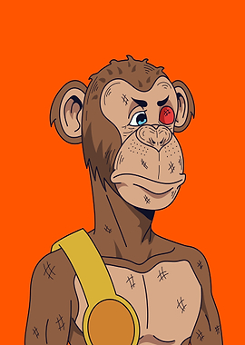 Hand drawn nft style ape