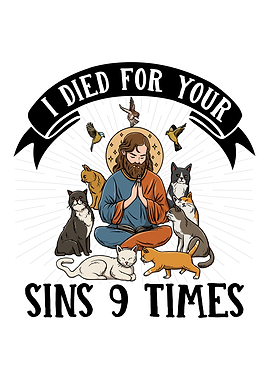 Cat as Jesus Humour for a