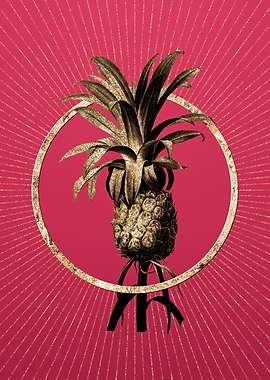 Pineapple on Viva Magenta