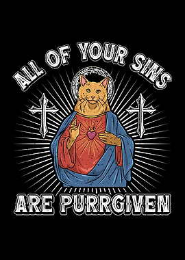 Cat as Jesus Humour for a