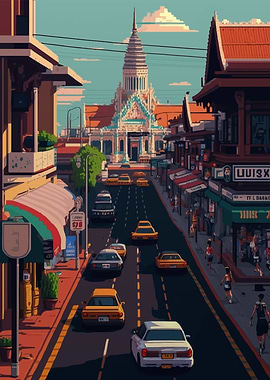 Udon Thani Pixel Art
