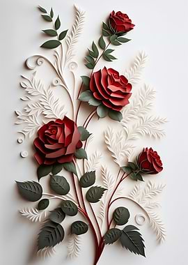 Roses paper craft