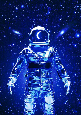 Astronaut In Blue Space