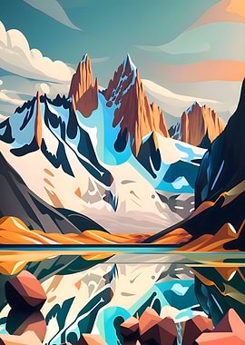 Sun drenched Patagonia