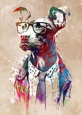 Dog graphic art