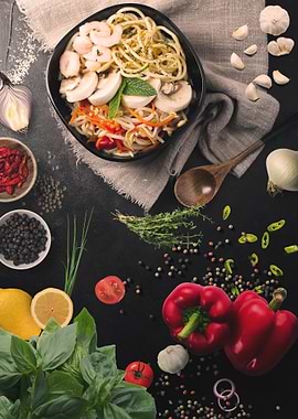 Delicious noodle dish