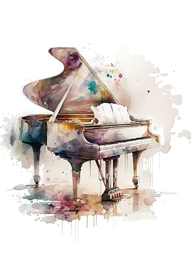Piano watercolor
