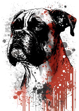 Boxer Dog Portrait