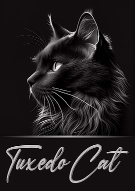 Tuxedo Cat Portrait