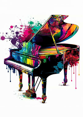 Piano watercolor