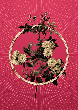 Pink Baby Roses on Magenta