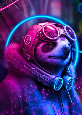 sloth cyberpunk