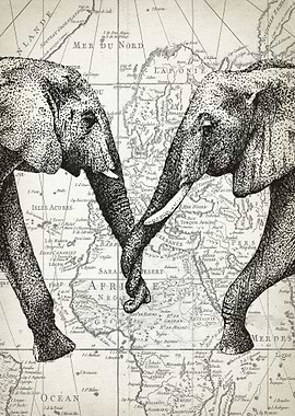 Elephant heads piece 2