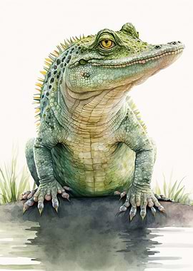 Crocodile Watercolor