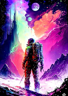 Astronaut Colorful