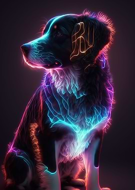Dog Neon Animal