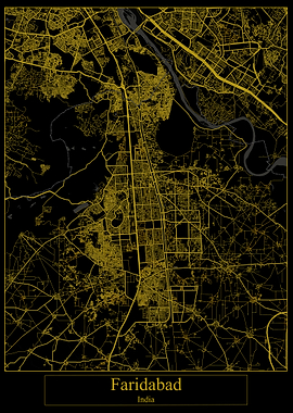 Faridabad India Gold Map