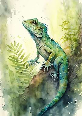 Crocodile Watercolor
