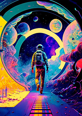 Astronaut Colorful