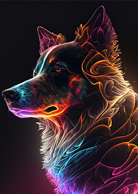 Dog Neon Animal