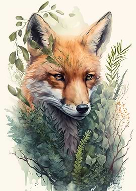 Nature Fox Painting