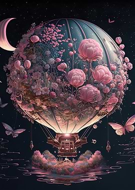 Balloon space landscape