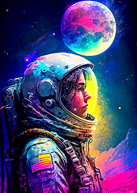 Astronaut Colorful
