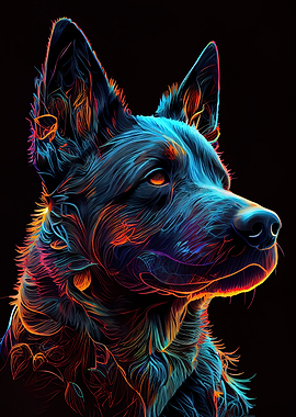 Dog Neon Animal