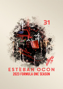 Esteban Ocon Helmet 2023