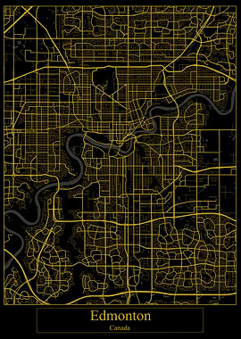 Edmonton Canada Gold Map
