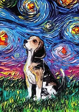 Dog Starry Night Van Gogh