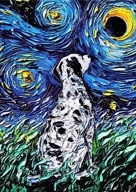 Dog Starry Night Van Gogh