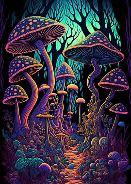 psychedelic mushroom fores