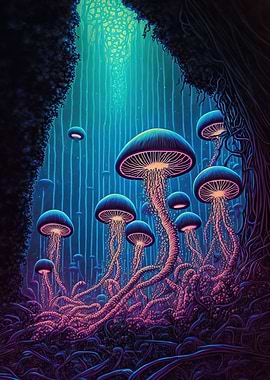 psychedelic mushroom fores