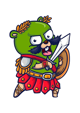 Funny monster gladiator