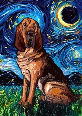Dog Starry Night Van Gogh
