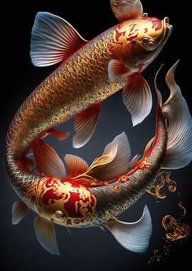 koi fish in the lake