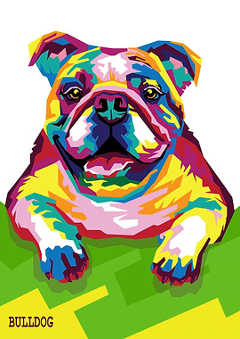 Bulldog in WPAP style