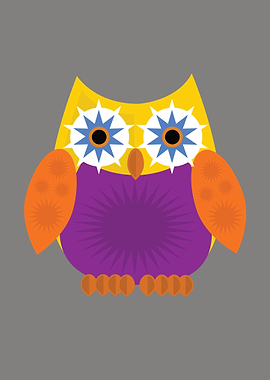 Star Owl Yellow Orange