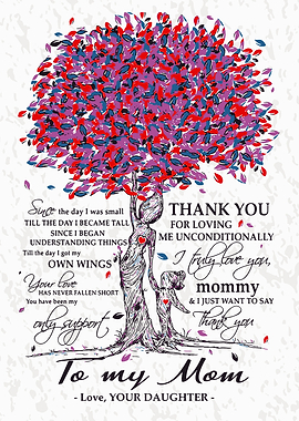 To My mom Love daughter