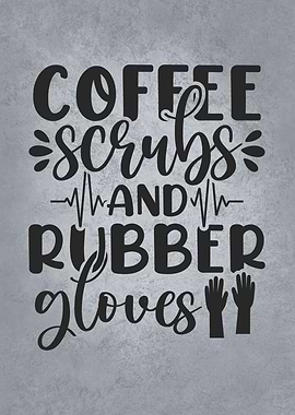 Coffee Scrubs Rubber Glove