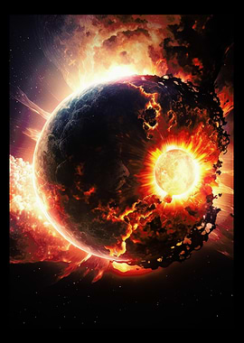 Earth Cashing into The Sun