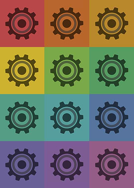 Engineer Gears Pop Art