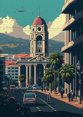 Tirana Pixel Art