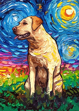 Dog Starry Night Van Gogh