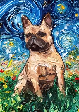 Dog Starry Night Van Gogh