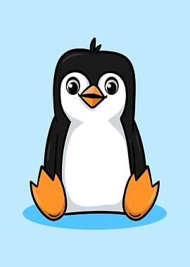 Cute happy penguin cartoon