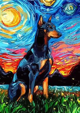 Dog Starry Night Van Gogh