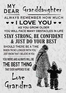 My Dear Granddaughter