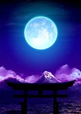 torii gate synthwave